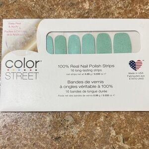 Color Street Mint Teal Glitter Nail Strips